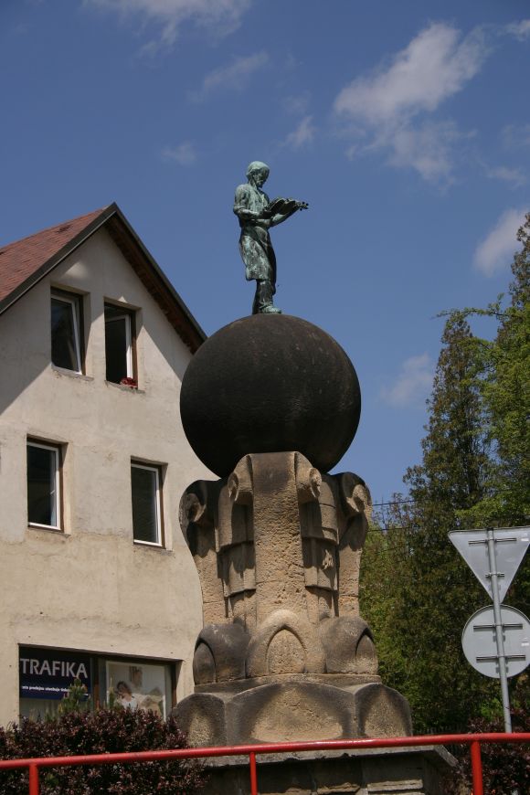 Sight Seeing: This statue commands the city center at Luby, Czech Republic.