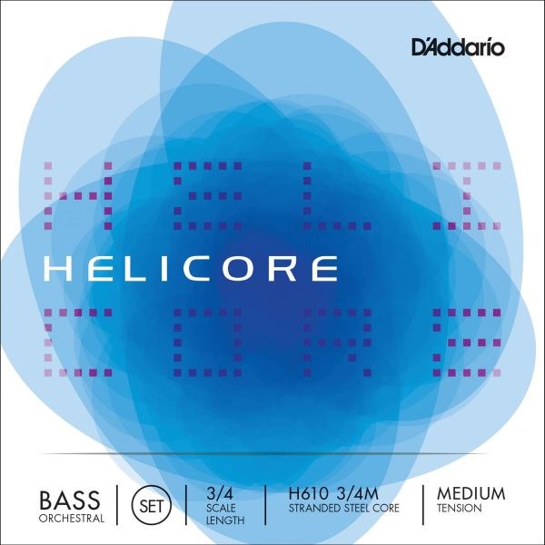 Helicore 3/4 Bass Set, nickel/steel, Orchestra, medium