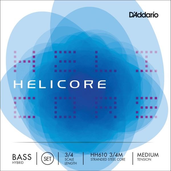 Helicore 3/4 Bass Set, nickel/steel, Hybrid, medium