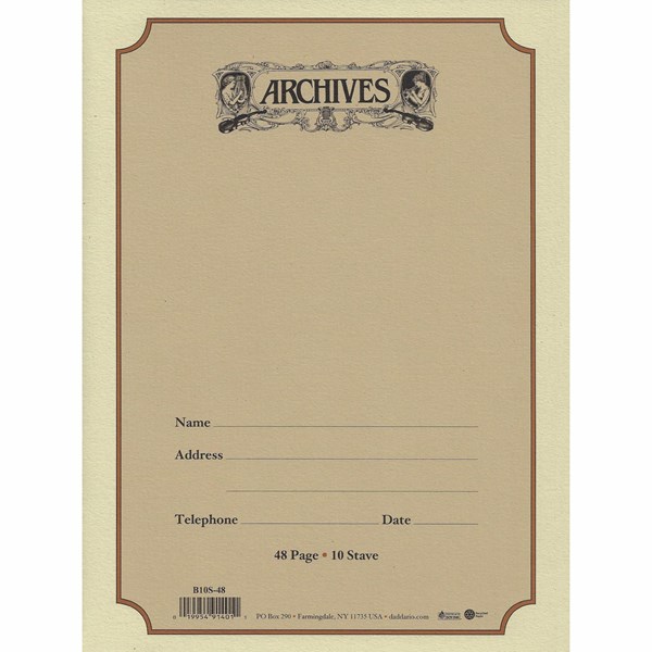 10 Stave Stitched music paper book