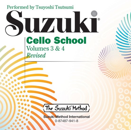 Suzuki Cello School, Volume 3 & 4 CD, Performed by Tsuyoshi Tsutsumi