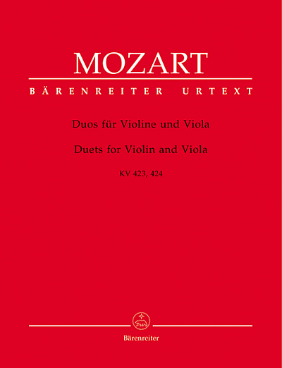 Mozart, Duets for Violin & Viola, K. 423, 424                  