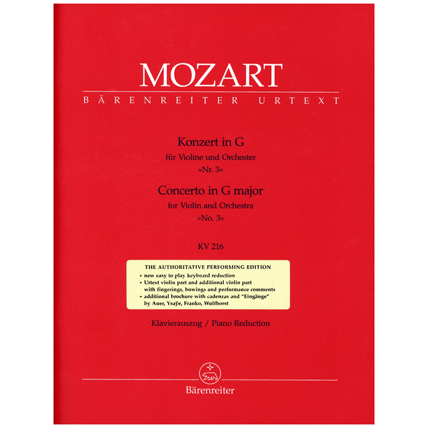 Mozart Violin Concerto in G Major K. 216