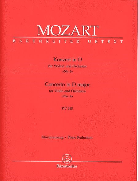 Mozart Violin Concerto in D, No 4, K.418