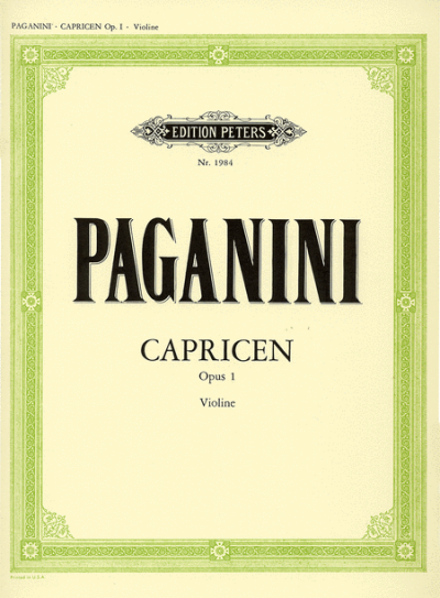 Paganini: 24 Caprices for Solo Violin, Opus 1