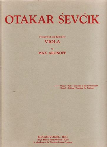 Sevick: Exercises in the First Position, Op. 1, Part 1 for Viola